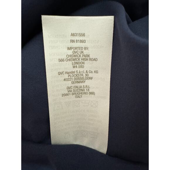 Susan Graver Regular Water Resistant Anorak Jacket with Hood Navy XX-Small NWOT - Picture 12 of 12